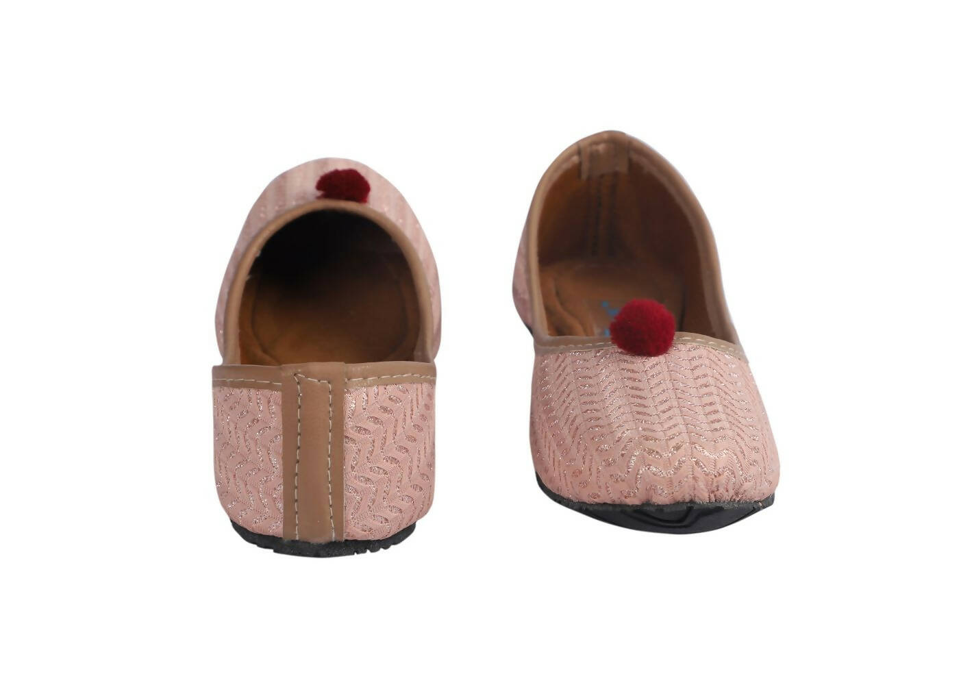 Tiny Bugs Girls Ethnic Wear Juttis - Rose Gold - Distacart