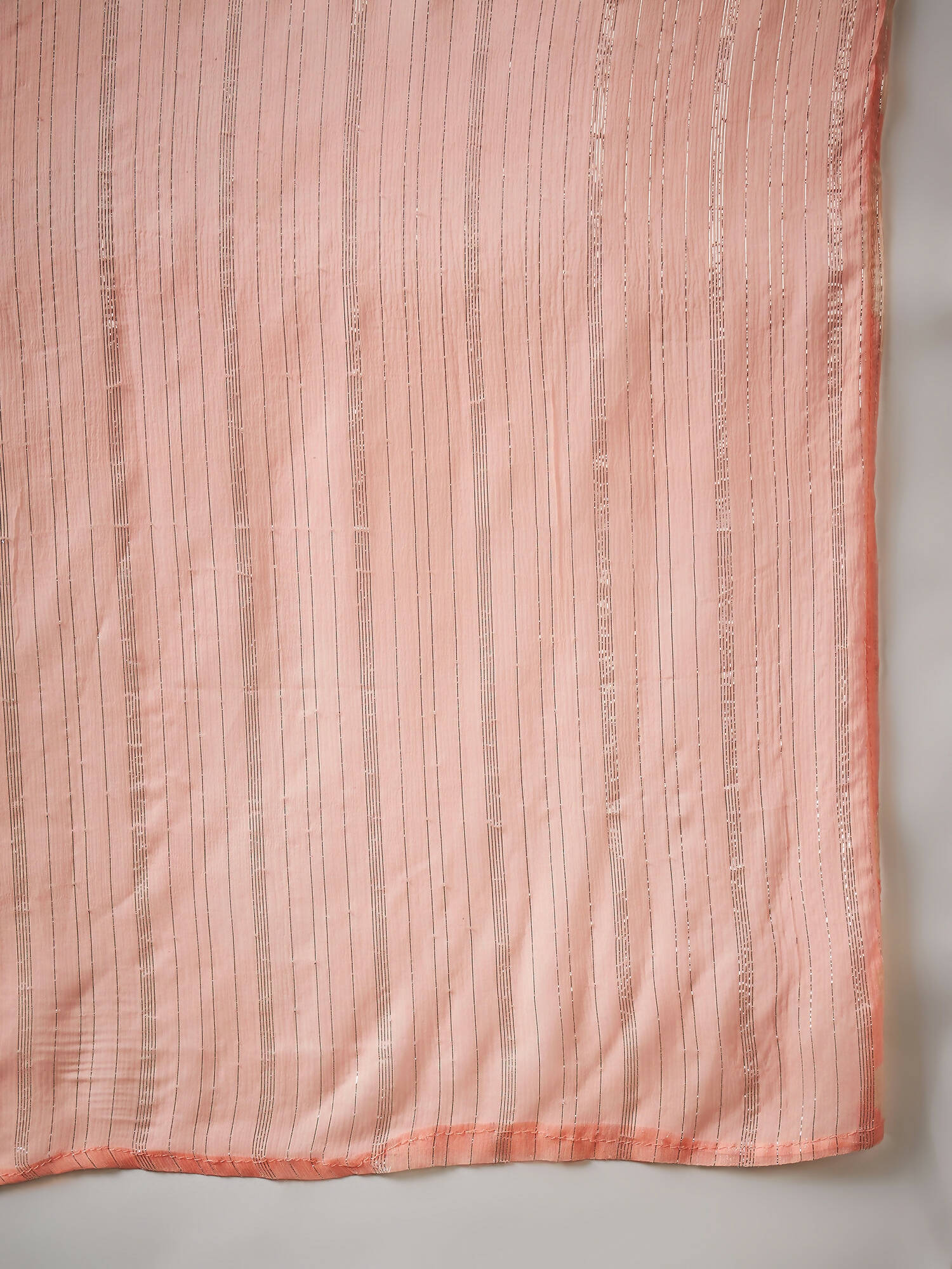 Peach Georgette Handwork Unstitched Dress Material - Hanika - Distacart