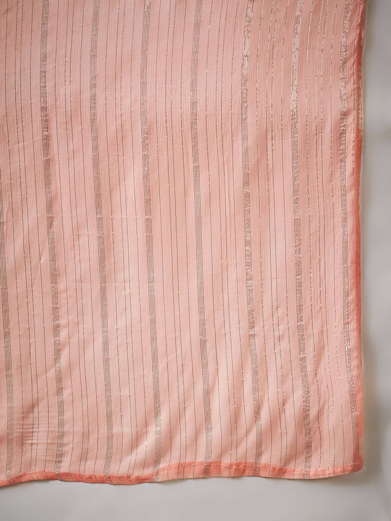 Peach Georgette Handwork Unstitched Dress Material - Hanika - Distacart