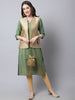 Even Apparels Beige Bansari Silk Open Front Gillet - Distacart