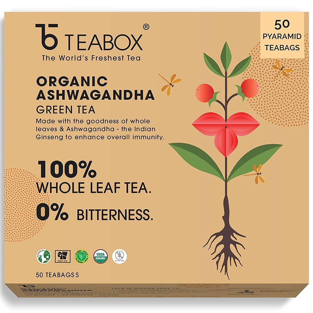 Teabox Organic Ashwagandha Green Tea Bags