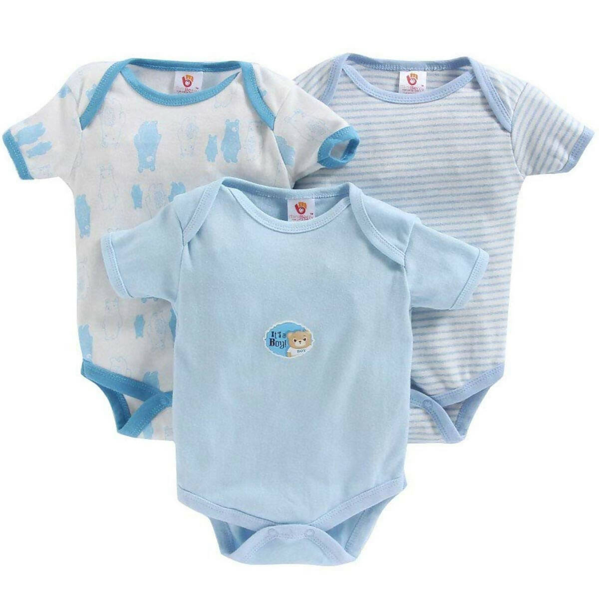 EIO New Born Baby Rompers Body Suits Jump Suit For Boys And Girls - Blue - Distacart