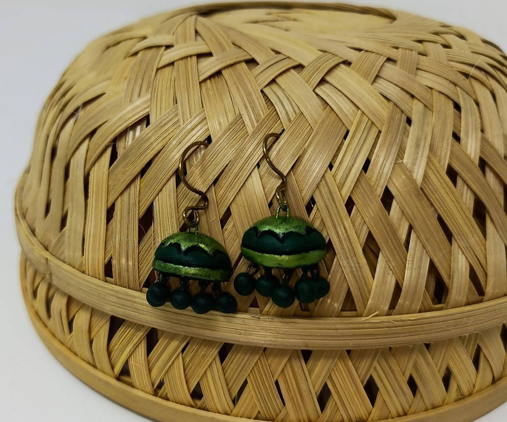 Terracotta Boho Style Jhumkas