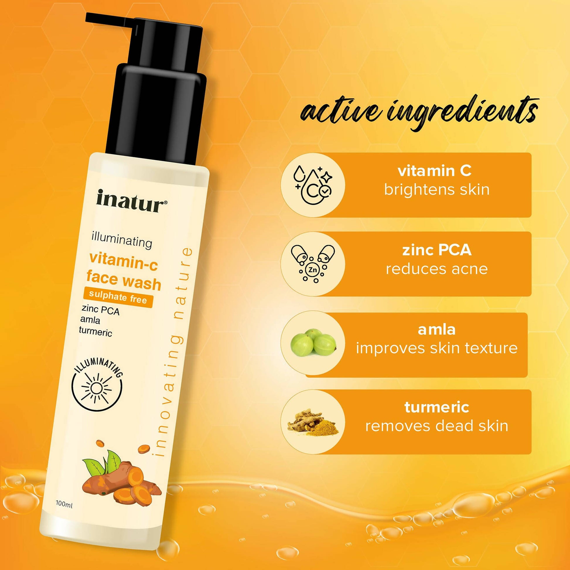 Inatur Vitamin C Face Wash - Distacart