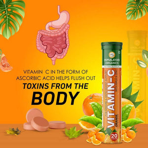 Organics Vitamin-C Orange Flavour With Amla & Zinc Tablets