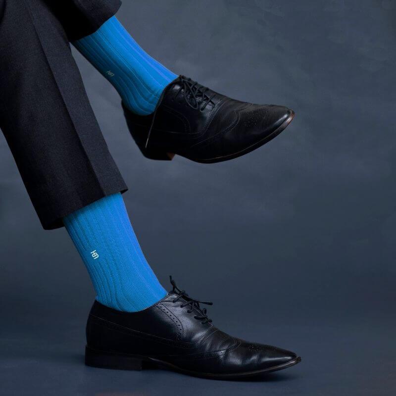 Socksoho Luxury Men Socks Brash Blue