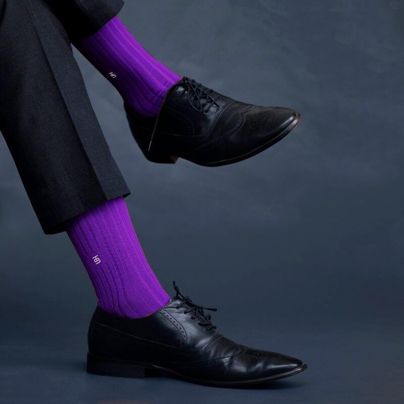 Socksoho Luxury Men Socks Resplendent Purple