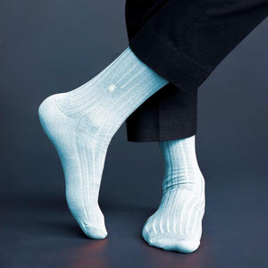 Socksoho Luxury Men Socks Crystal Blue