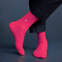 Thumbnail for Socksoho Luxury Men Socks Playful Pink