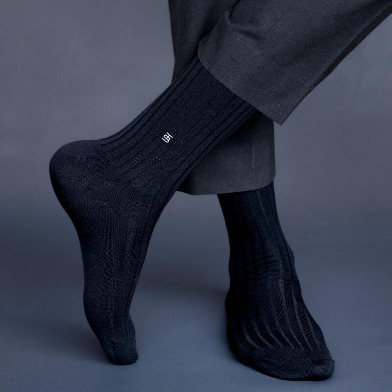 Socksoho Luxury Men Socks Bossy Black