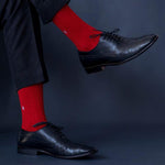 Thumbnail for Socksoho Luxury Men Socks Sinful Red