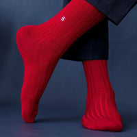 Thumbnail for Socksoho Luxury Men Socks Sinful Red