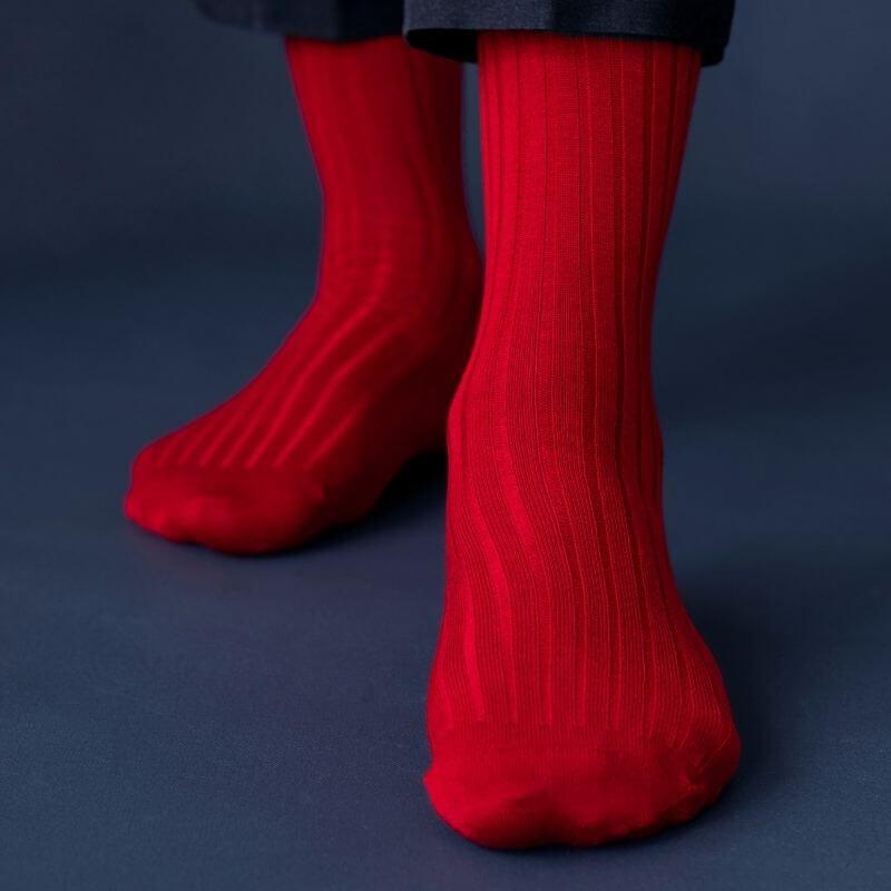 Socksoho Luxury Men Socks Sinful Red