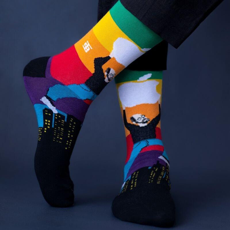 Socksoho Luxury Men Socks Steve Jobs Edition