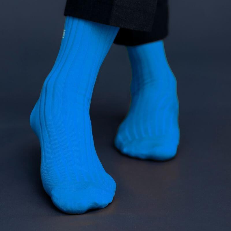 Socksoho Luxury Men Socks Brash Blue