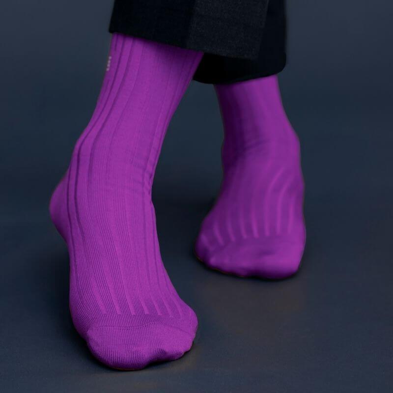 Socksoho Luxury Men Socks Resplendent Purple