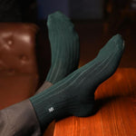 Thumbnail for Socksoho Luxury Men Socks Majestic Green