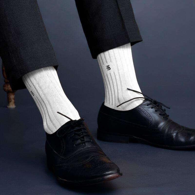 Socksoho Luxury Men Socks Ritzy Cream