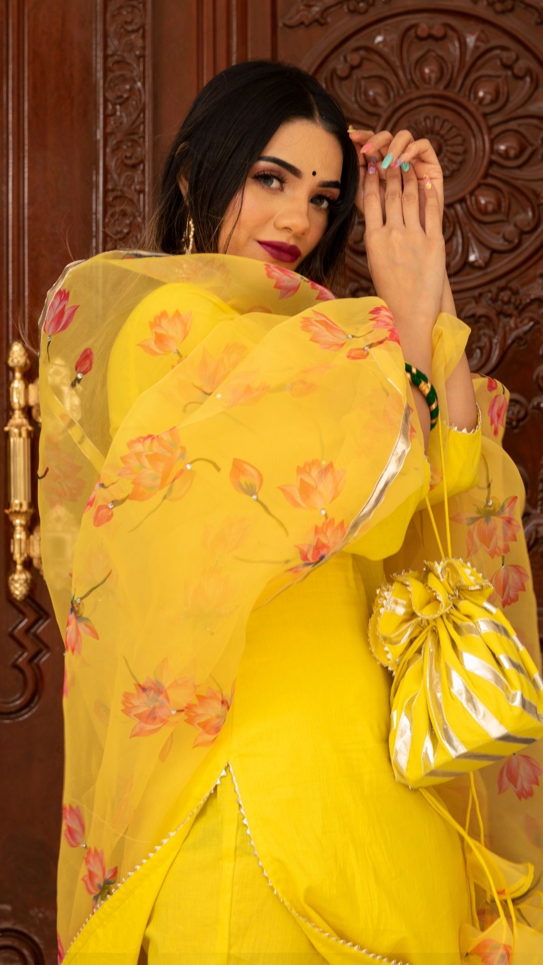 Pomcha Jaipur Buttercup Yellow Suit Set - Distacart