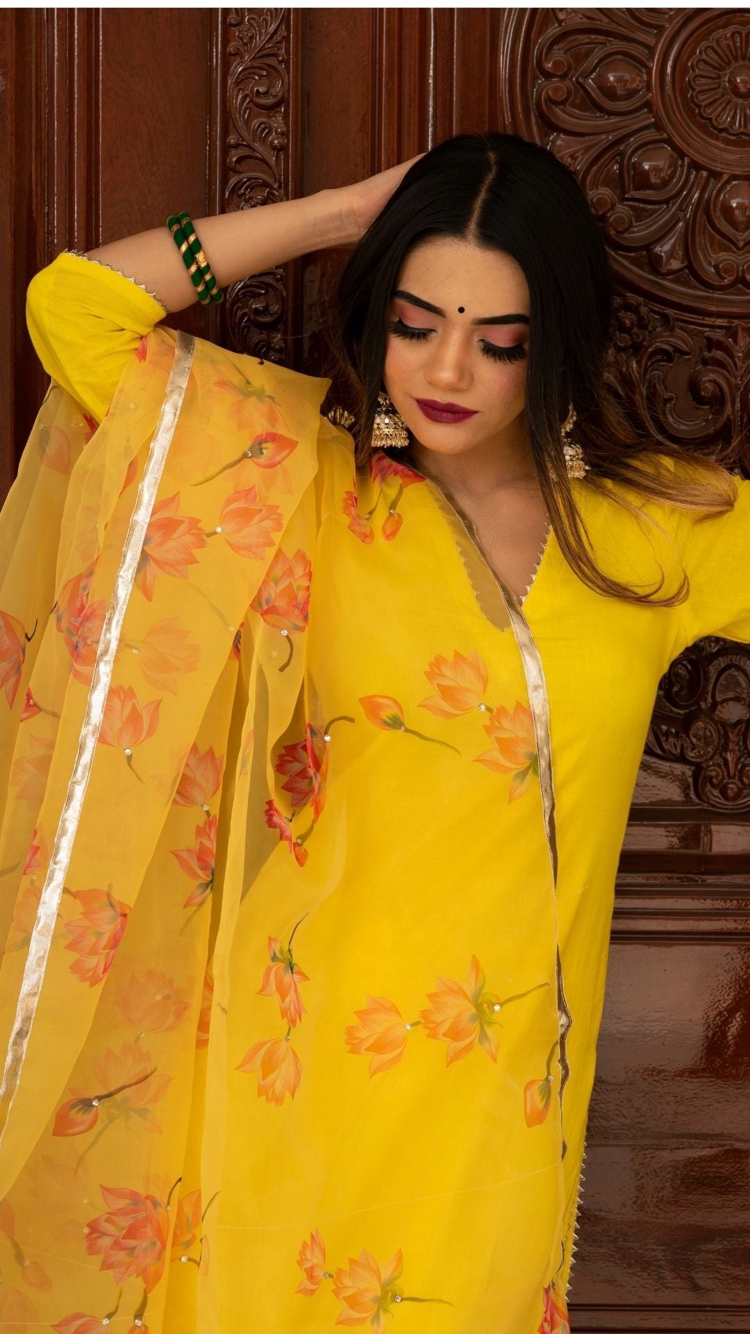 Pomcha Jaipur Buttercup Yellow Suit Set - Distacart