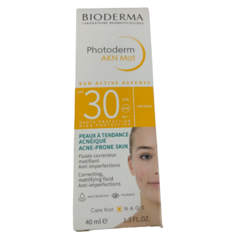 Bioderma Photoderm AKN Mat SPF 30 Matifying Aanti-Blemish Sunscreen - Distacart