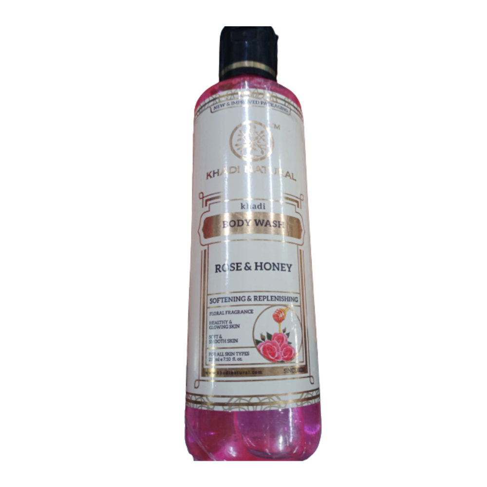 Khadi Natural Rose and Honey Herbal Body Wash - Distacart