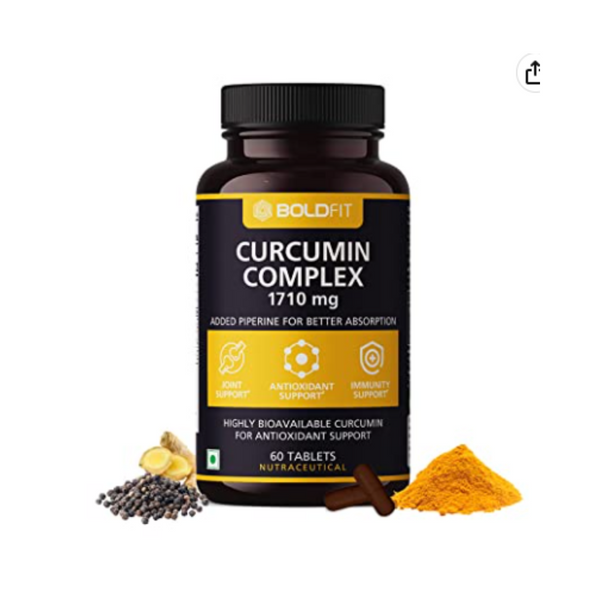 Boldfit Curcumin Complex 1700mg Tablets - Distacart