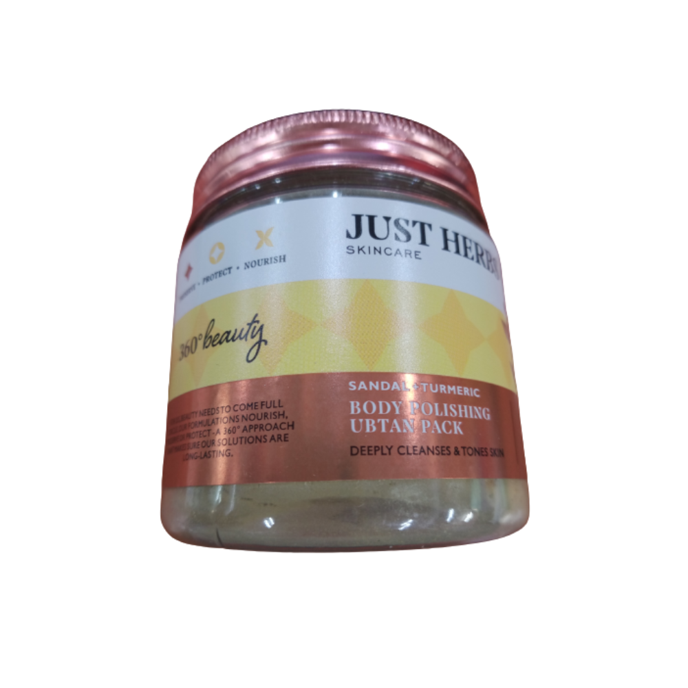 Just Herbs Body Luster Sandal -Turmeric Ubtan Pack - Distacart