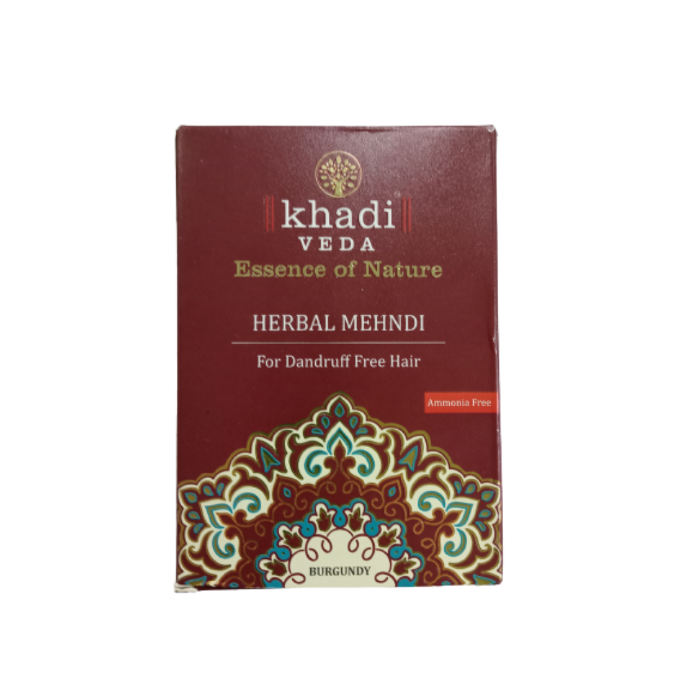Khadi Veda Burgundy Herbal Mehndi For Hair Conditioning - Distacart