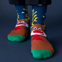 Thumbnail for Socksoho Luxury Men Socks Happy Reindeer Edition