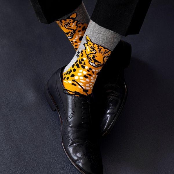 Socksoho Luxury Men Socks Fearless Leopard