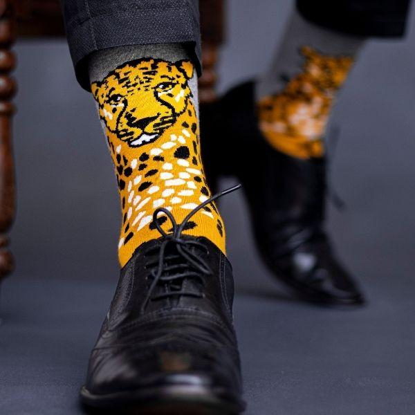 Socksoho Luxury Men Socks Fearless Leopard