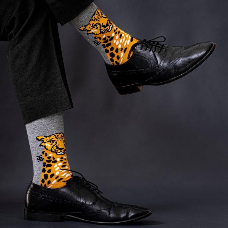Socksoho Luxury Men Socks Fearless Leopard