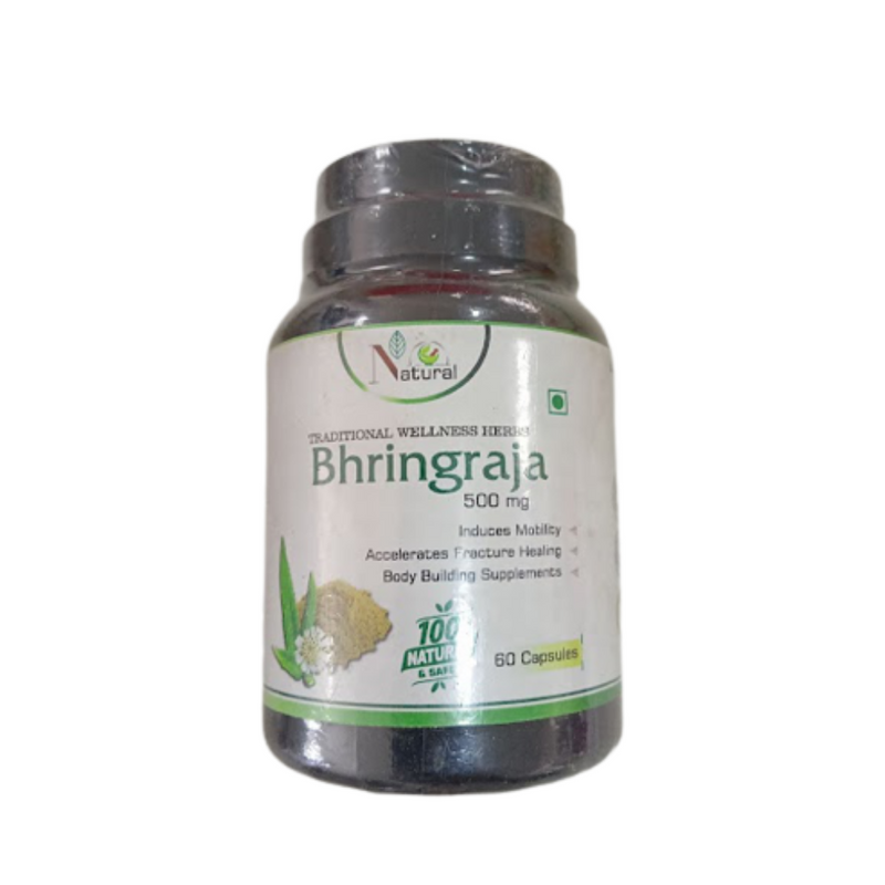 Natural Health Care Bhringraja 500 Mg Capsules