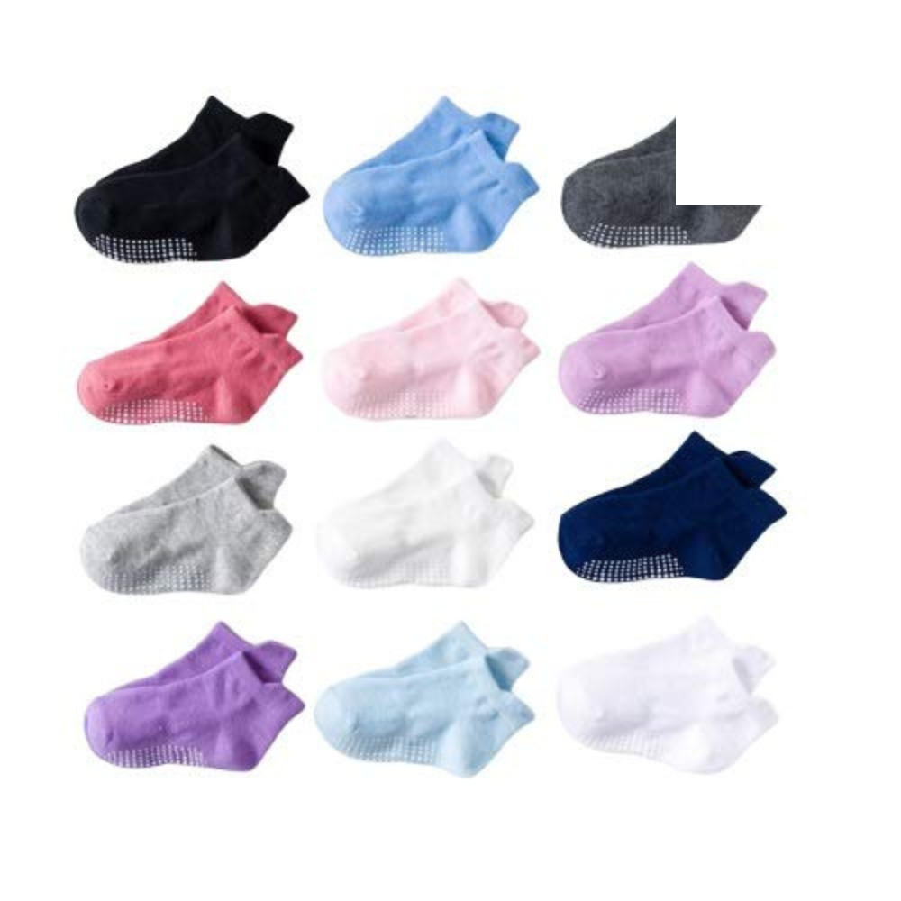 AHC Baby Socks Anti Slip Anti Skid Soft Cotton Blended Ankle length Socks With Grip - Distacart