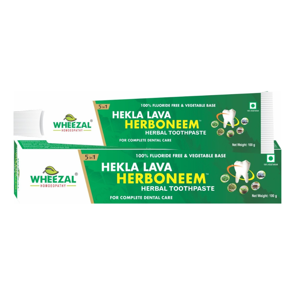 Wheezal Hekla Lava Herboneem Herbal Toothpaste - Distacart