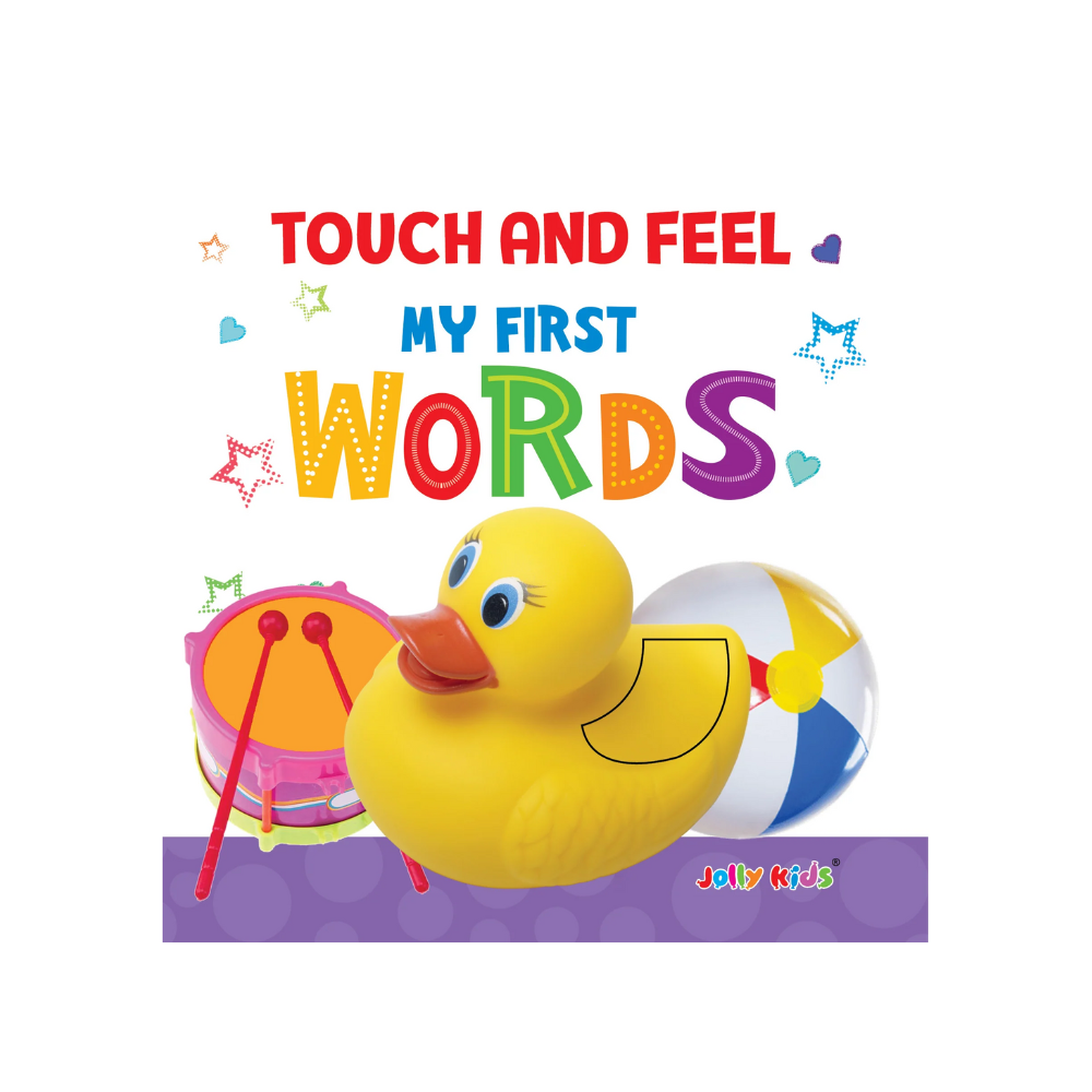 Jolly Kids Touch and Feel Board Book: My First Words| Picture Book for Kids Ages 1-4 Years| Touch & Feel Activity Book - Distacart