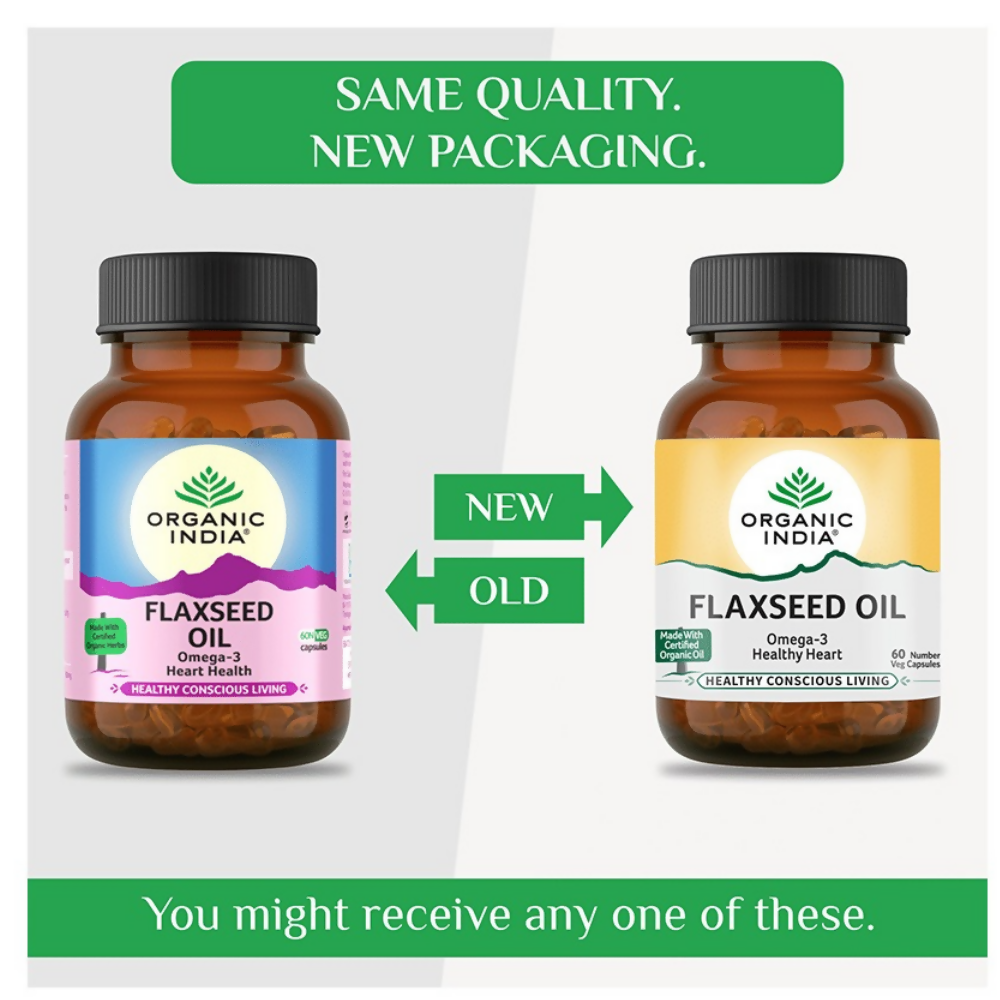 Organic India Flaxseed Oil Capsules - Distacart