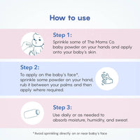 Thumbnail for The Moms Co Natural Talc-Free Baby Powder How To Use