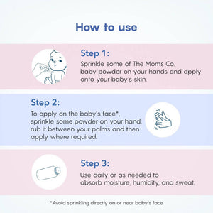 The Moms Co Natural Talc-Free Baby Powder How To Use