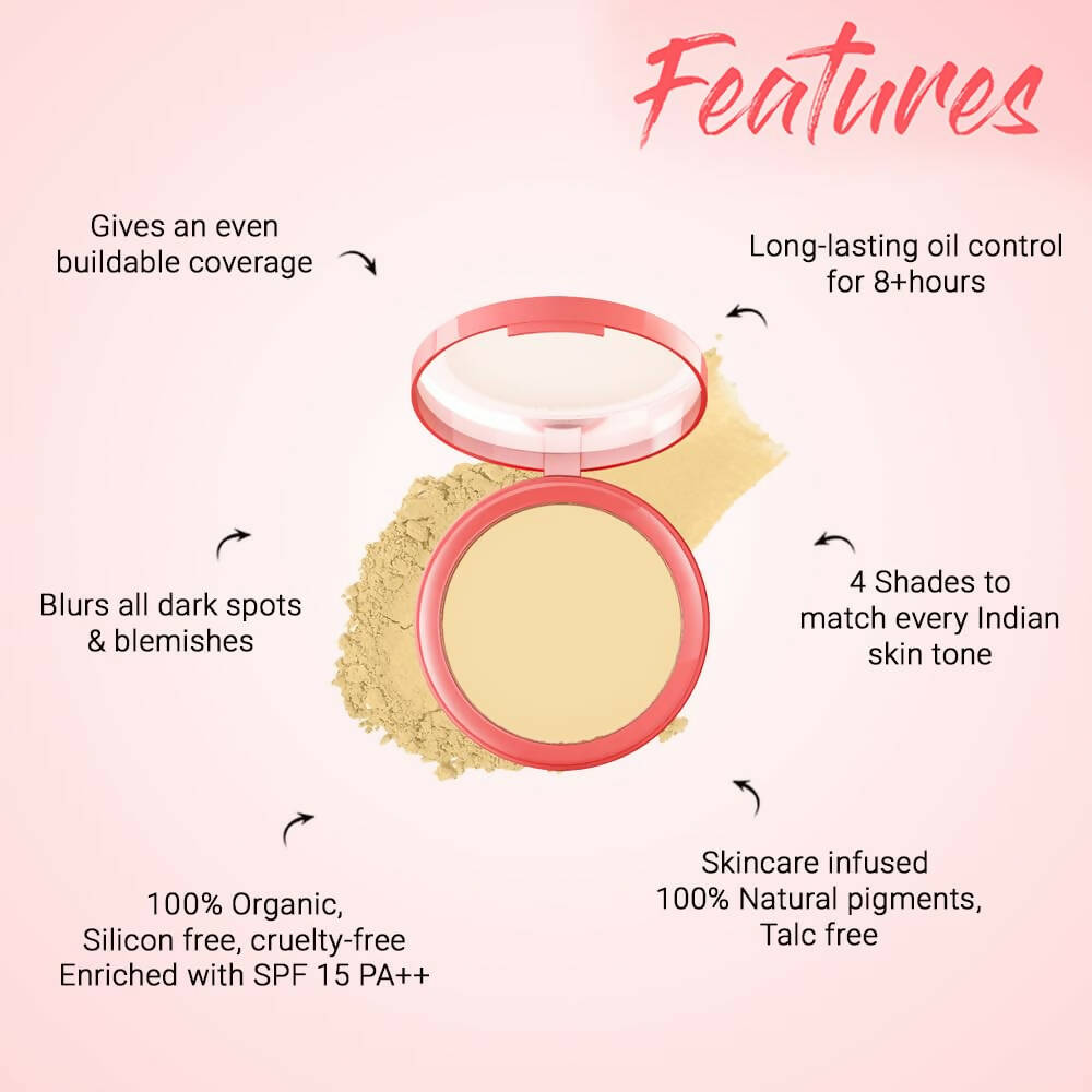 Biotique Natural Makeup Pressed Magicompact Powder - Clay - Distacart