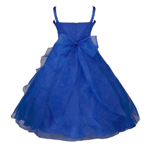 Asmaani Baby Girl's Blue Colour Satin A-Line Maxi Full Length Dress (AS-DRESS_22089) - Distacart