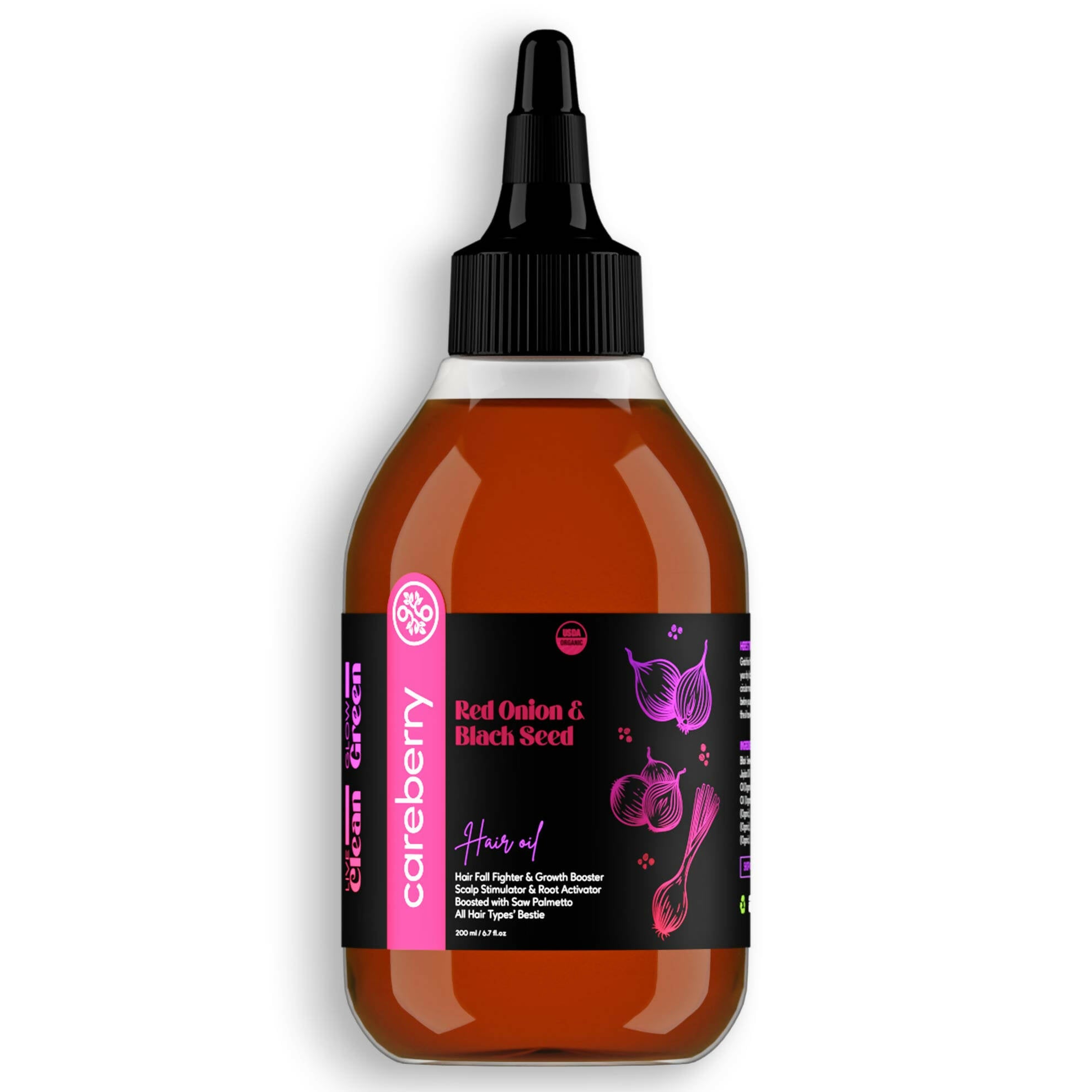 Careberry 100% Organic Red Onion & Black Seed Extract Oil - Distacart