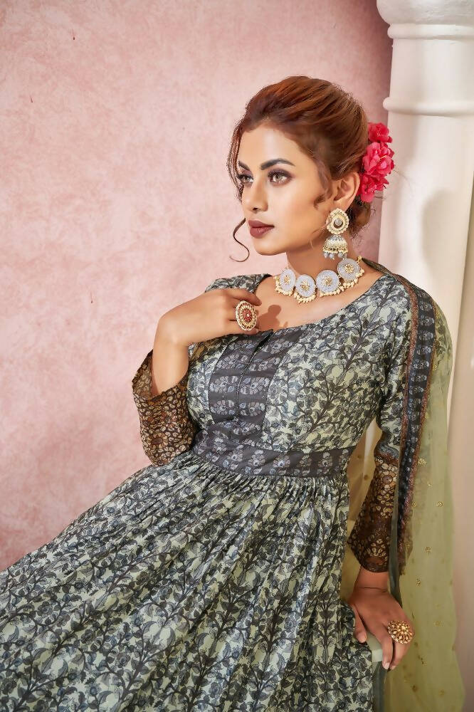Buy Everywhere Designer Black Dola Silk Gown With Dupatta - Anbazaar Online At Low Price Buy Everywhere Designer Black Dola Silk Gown With Dupatta - Anbazaar Online At Low Price