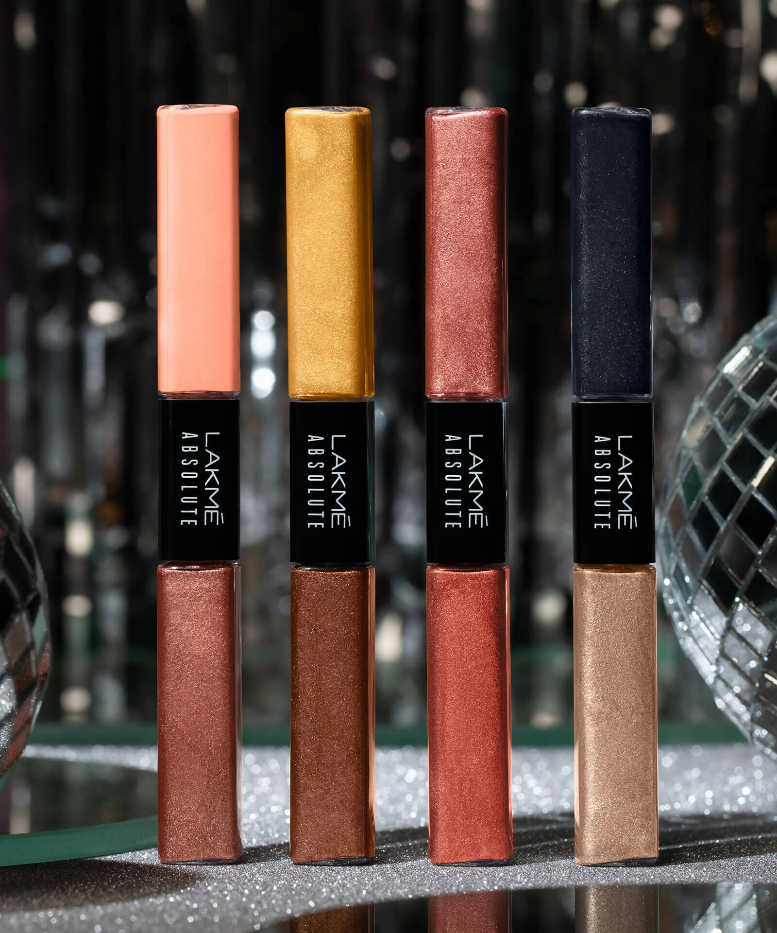 Lakme Absolute Explore Liquid Eye Shadow - Cashmere Love & Diamond Black - Distacart
