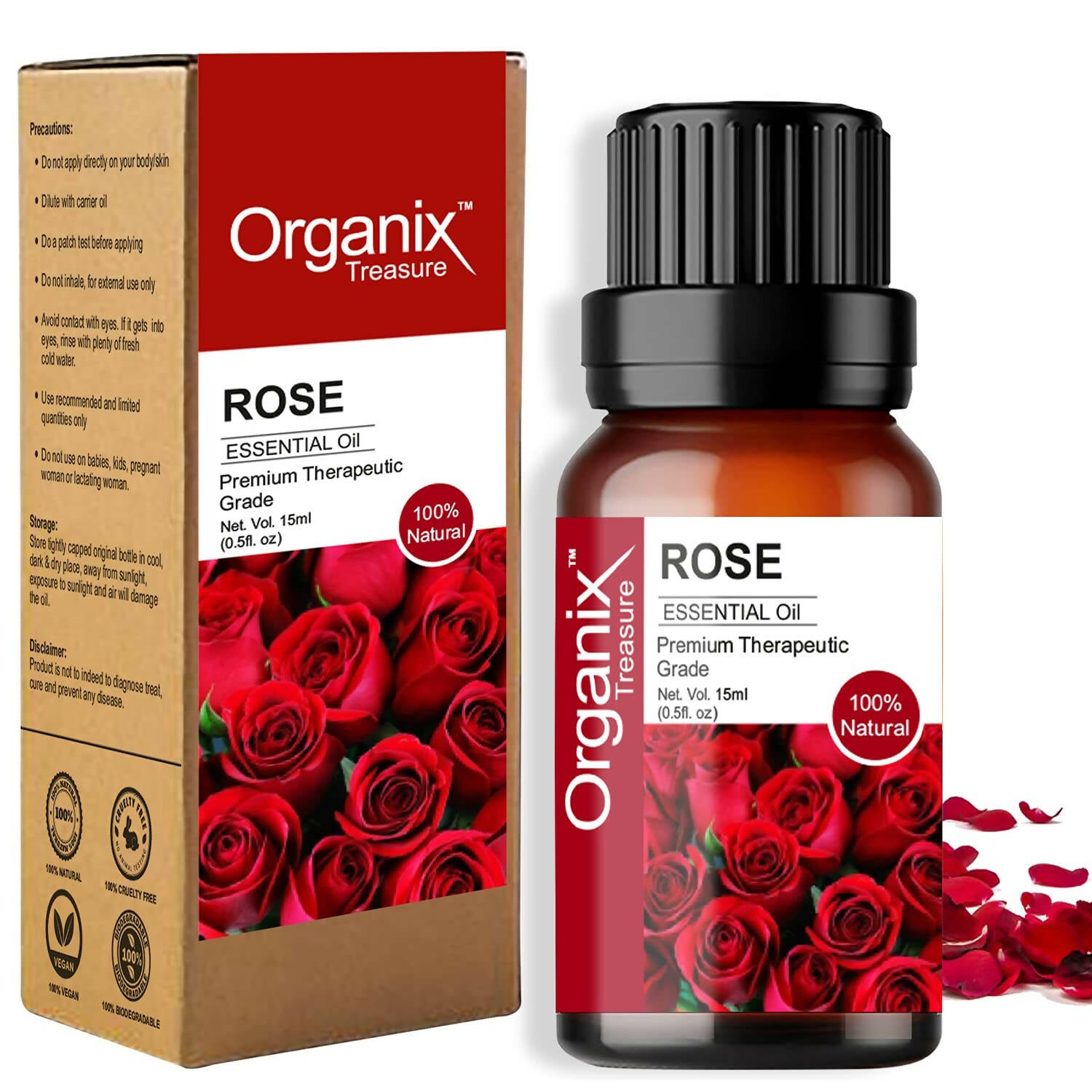 Organix Treasure Rose Essential Oil - Distacart