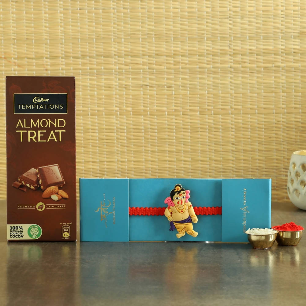 Ganesha Kids Rakhi & Cadbury Temptations