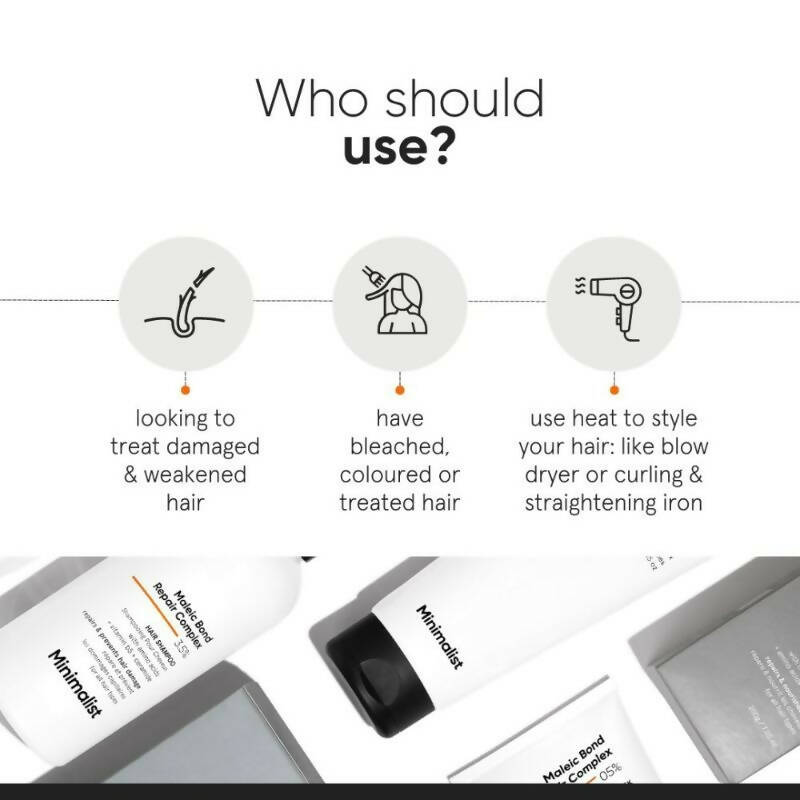 Minimalist Maleic Bond Repair Complex 3.5 % Hair Shampoo - Distacart