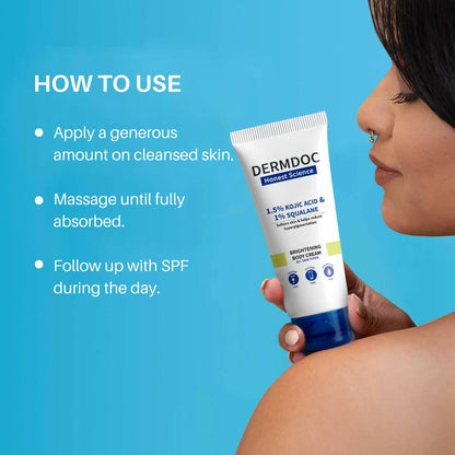 Dermdoc 1.5% Kojic Acid & 1% Squalene Brightening Body Cream - Distacart