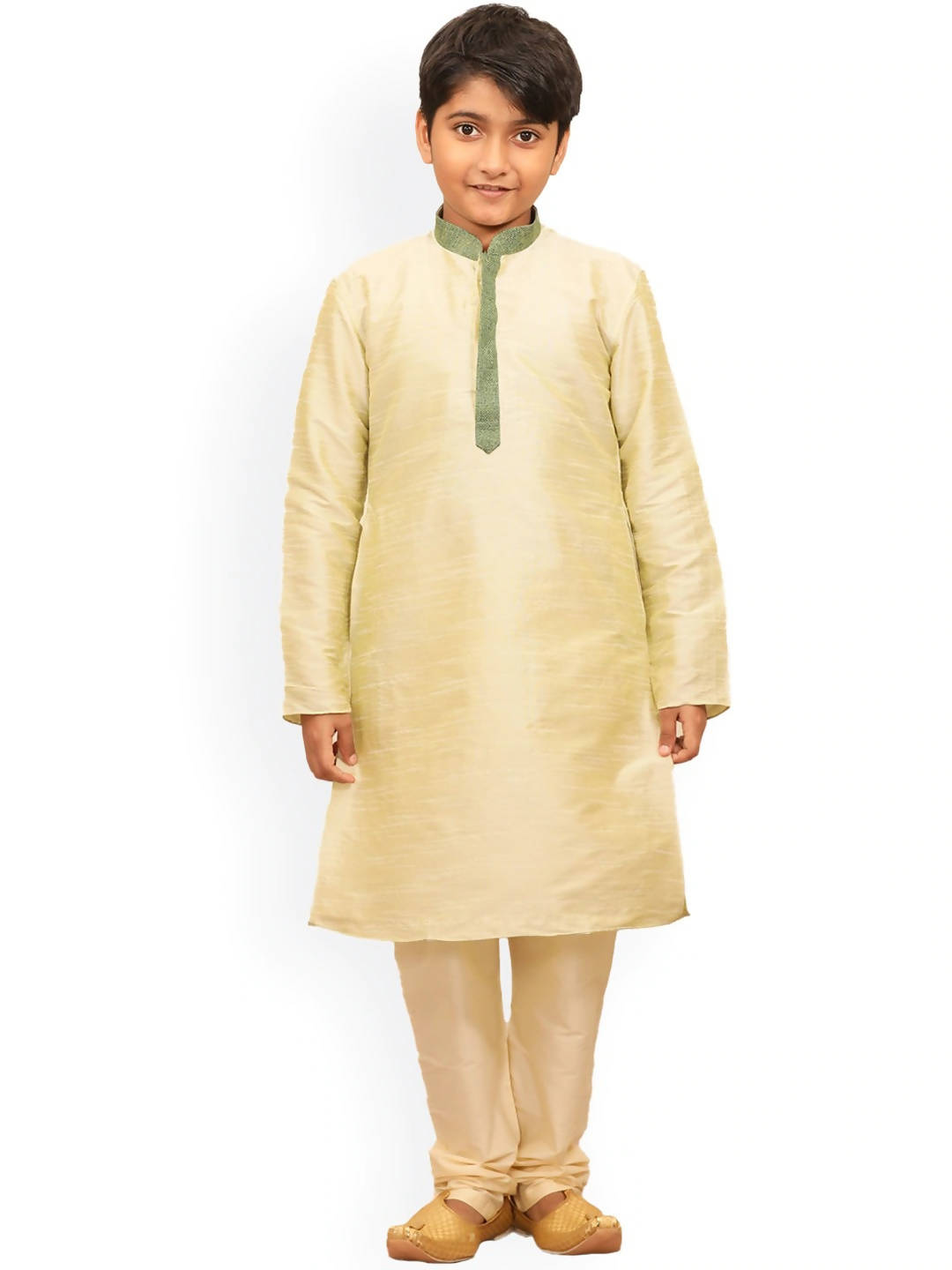 Manyavar Boys Lime Green Kurta with Churidar - Distacart